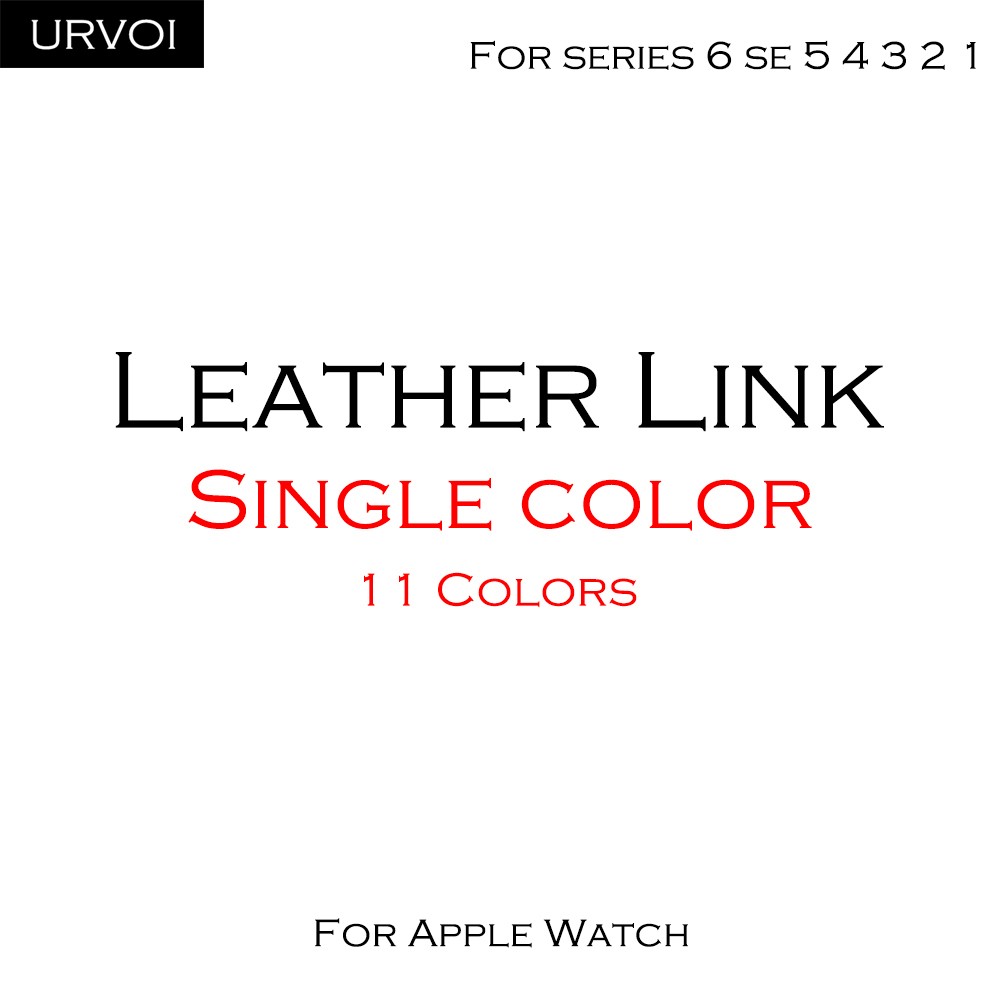 URVOI Leather Loop for Apple Watch Series 7 6 SE 5 4 3 Band for iwatch Leather Link with Magnet Buckle Comfortable Soft 41 45mm