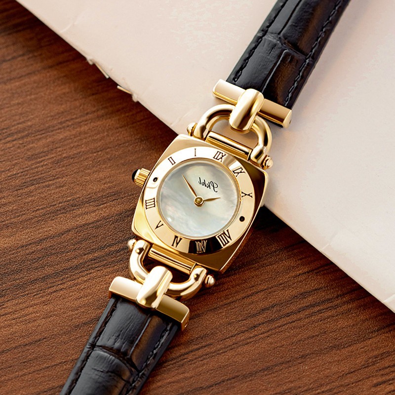 Woman watch fashion retro quartz watch genuine leather strap waterproof square watch Japanese movement ladies watch for school