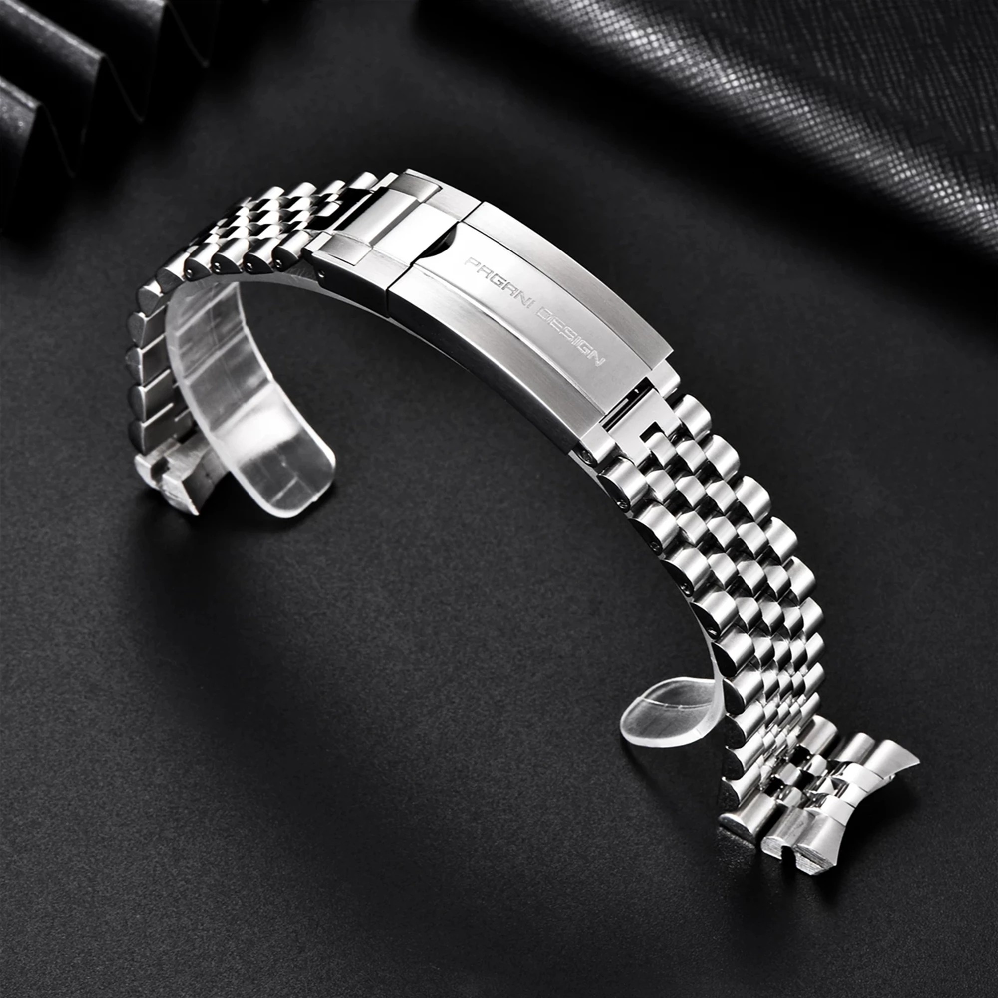 PAGANI DESIGN Original For PD1662, PD1651 Watch 316L Stainless Steel Band Jubilee Band Bracelet Width 20mm, Length 220mm