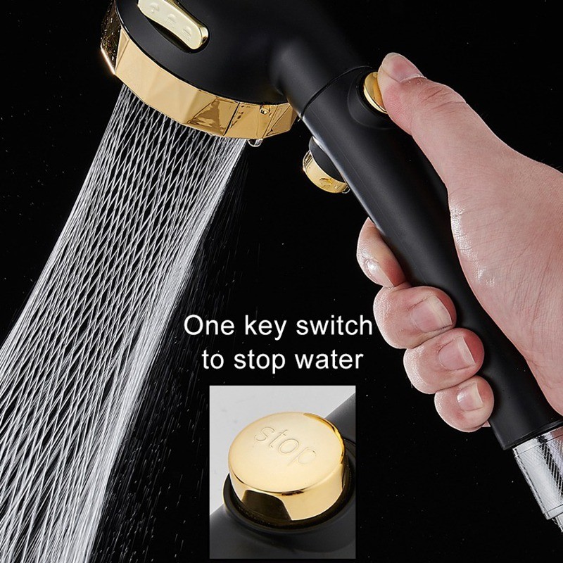 High Pressure Upgrade Shower Head 3 Modes Handheld Adjustable Water Saving Shower Pressure Spray Nozzle Bathroom Supplies