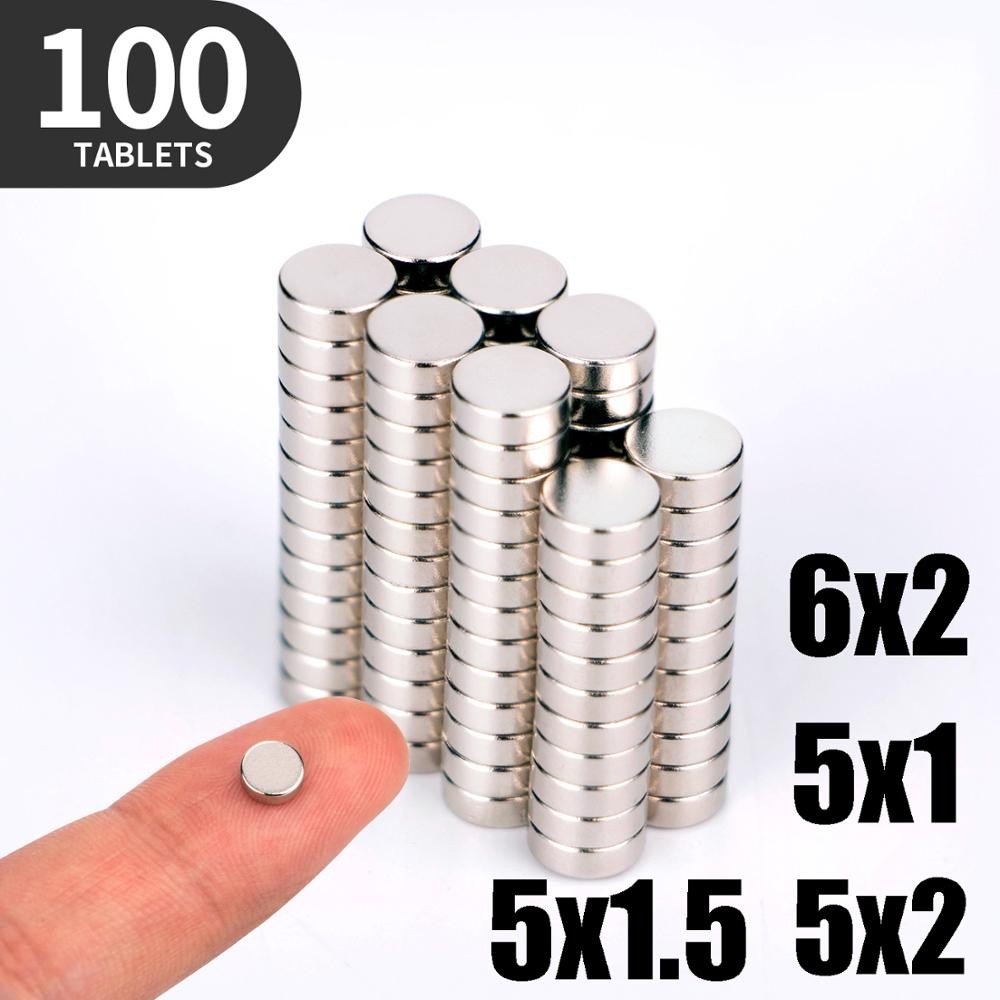 20 40 80pcs/lot 6x2 5x1 5x1.5 5x2mm Hot Magnet Small Round Strong Magnet Rare Earth Neodymium Magnet