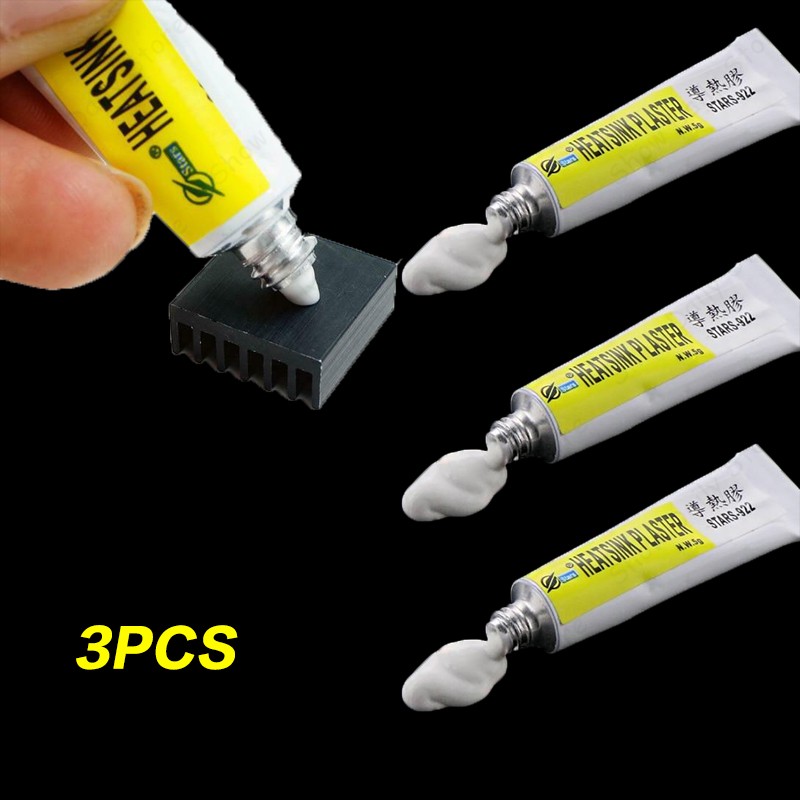 3pcs Thermal Paste Grease Conductive Glue Radiator Plaster Adhesive Glue Chip VGA RAM LED Cooler Radiator Cooling Viscosity Good