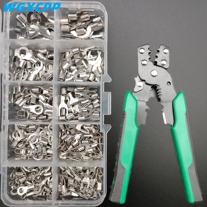 320pcs Boxed, Crimp Terminal Pliers, Cold Pressed Terminal, U Shaped O, Wire Connector 0.5-4mm Square Eletrico Terminal