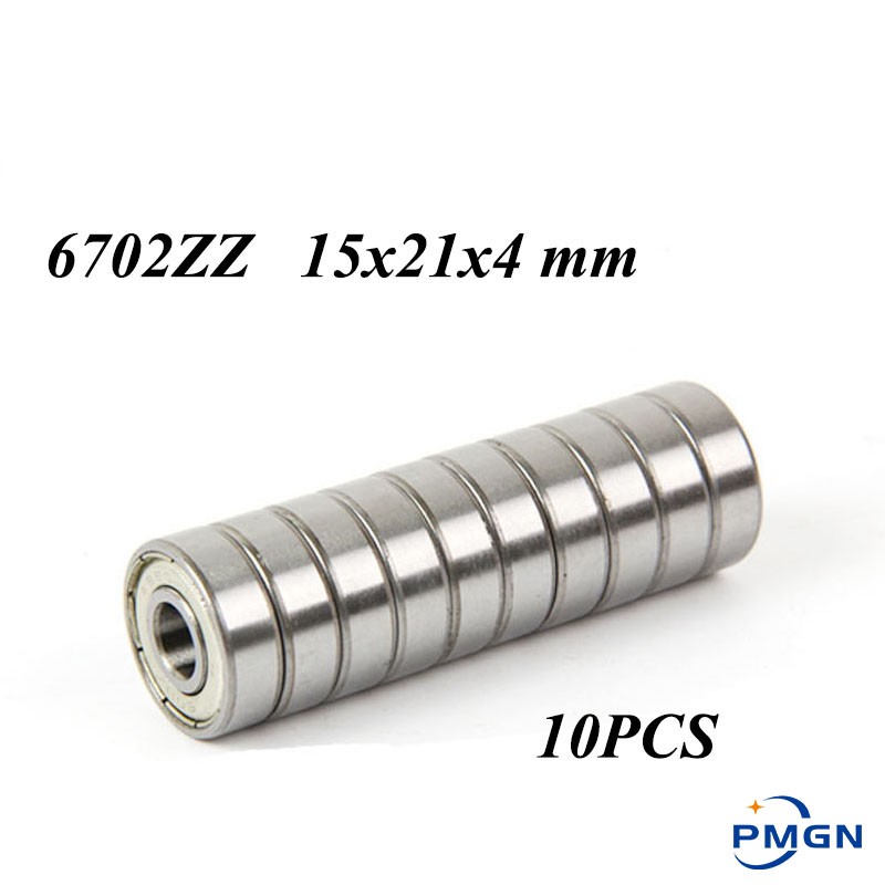 Free Shipping 10pcs ABEC-5 6702ZZ High Quality 6702z 6702 ZZ 15x21x4mm Metal Stamping Ultra-thin Section Deep Groove Bearing Balls