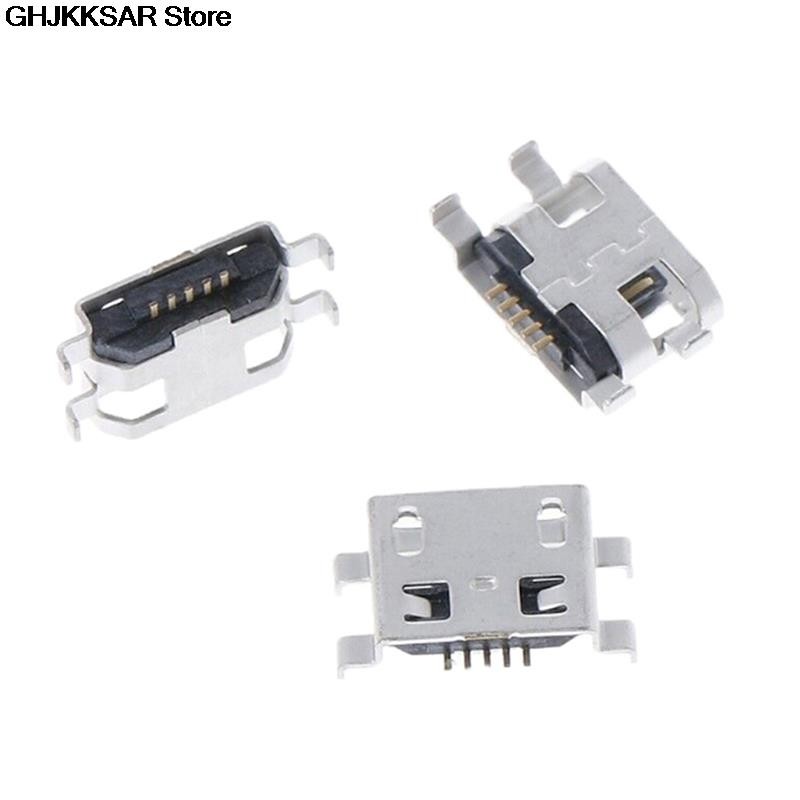 10pcs Micro USB 5pin B Type 0.8mm Female Connector Mobile Phone Mini USB Jack Connector 5pin Charging Socket Four Feet Plug