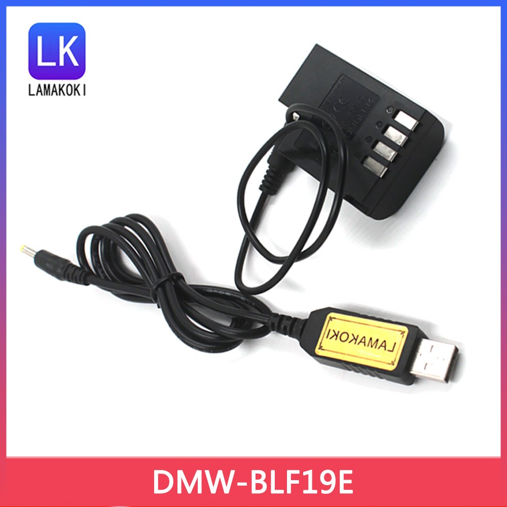 DMW-BLF19E Dummy Battery DMW DCC12 Coupler + Accumulator USB Adapter for Panasonic Lumix Dmc-DMC-GH3 DMC-GH4 GH5 GH4 GH5s G9