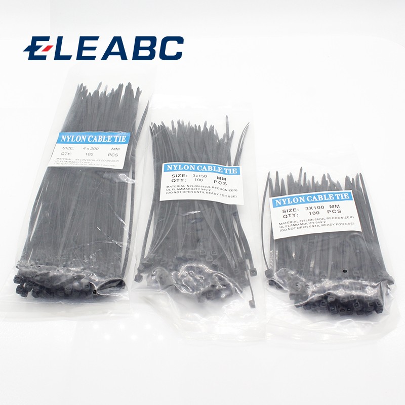 300pcs Nylon cable self-locking plastic wire zip ties set 3*100 3*150 4*200 MRO and industrial supply fasteners and cable hardware