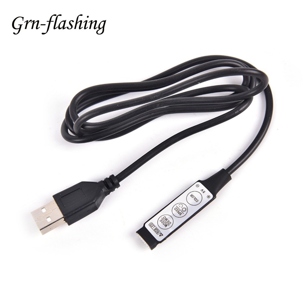 0.5m 1m RGB Controller 5V USB Connector Cable 4 Pin Line Dimmer 3 Keys for 5V 5050 2835 RGB LED Strip Backlighting for TV