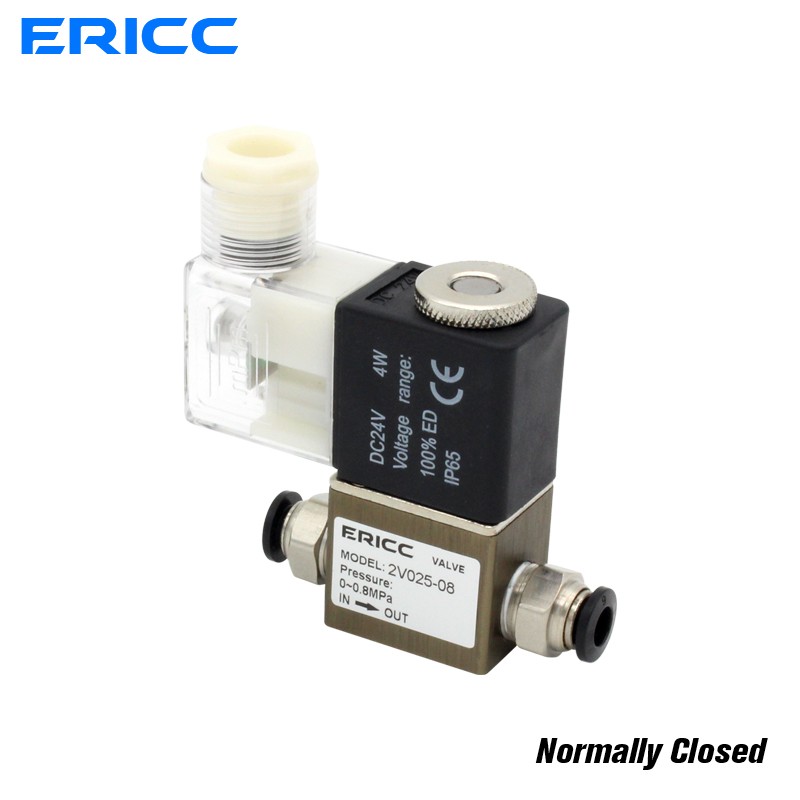 2V025-08 Normally Closed 12V 24V 220V 1/4" BSP 2 Way 2 Position Air Solenoid Control Valve 2V025-08 Pneumatic Valve