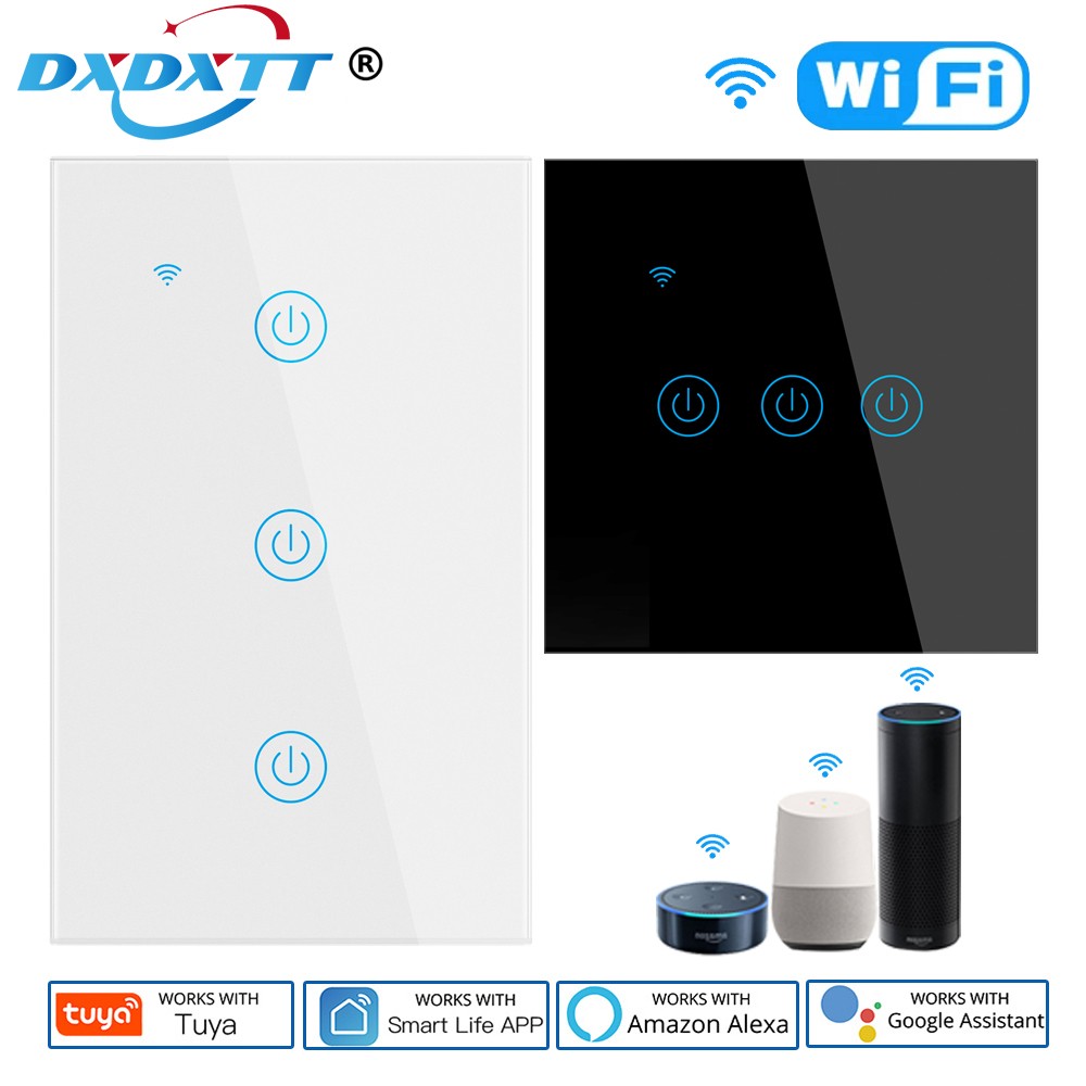 Tuya Smart Wifi Switch With Touch Life Smart Switch EU/UK/US/Brazil 220V Standard With Alexa Google Home Need Neutral