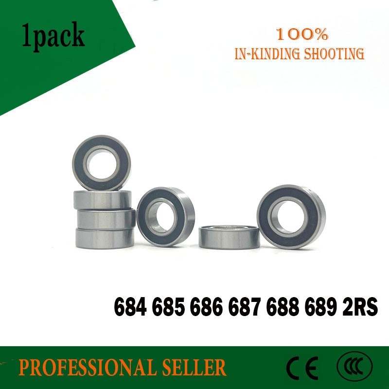 10pcs 684 685 686 687 688 689 2RS ABEC-1 688 rs 688rs Rubber Seal Cove Thin Wall Deep Groove Bearing Balls 688RS