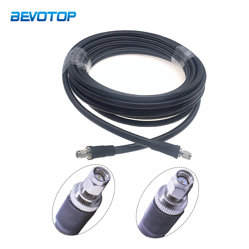 Cable LMR 400 SMA to SMA Male/RP SMA Male Connector Low Loss 50 Ohm 50-7 Cord WiFi Antenna Extension Jumper RF Coaxial Adapter