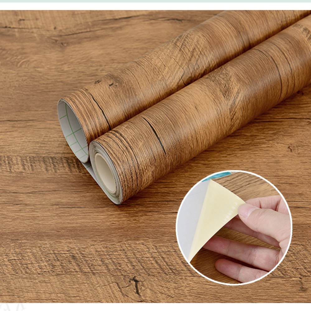 Wood Grain Wallpaper Self Adhesive Removable Contact Paper Plank for Vinyl Countertops for Modern Furniture Renovation