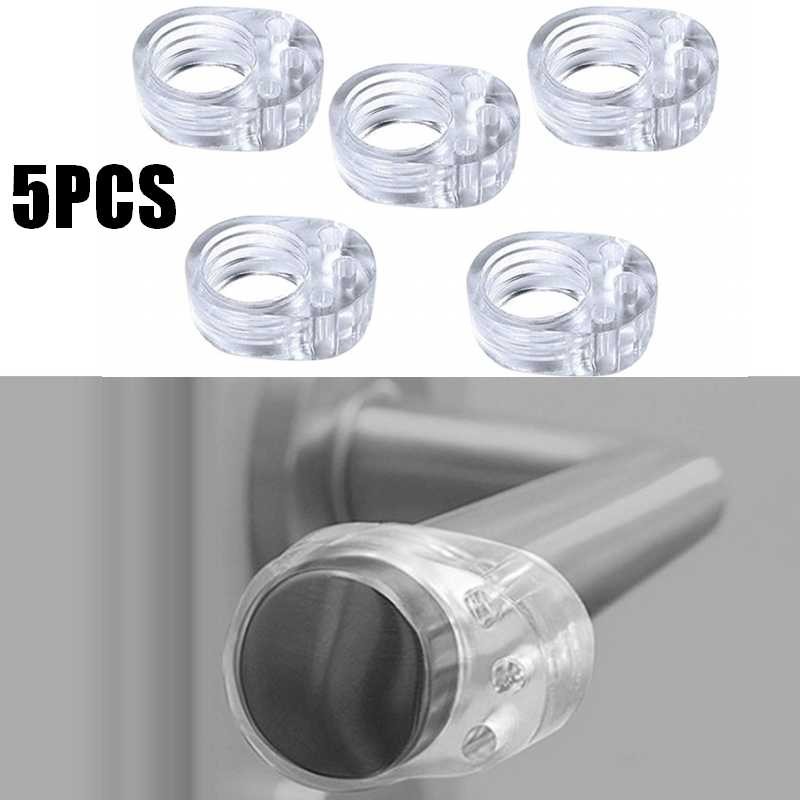 5pcs Silicone Door Handle Stopper Transparent PVC Knob Buffer Protection Wall Shock Absorber for Home Kitchen Bedroom