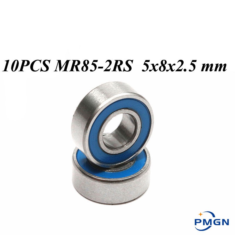 10pcs ABEC-5 MR85-2RS MR85 2RS MR85 RS MR85RS 5x8x2.5mm Blue Rubber Sealed Miniature High Quality Deep Groove Bearing Balls