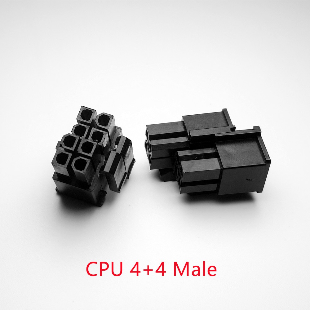 30pcs/1set 4.2mm Black 4+4pin 8P 8PIN Male for PC Computer ATX CPU Power Connector Plastic Shell Housing