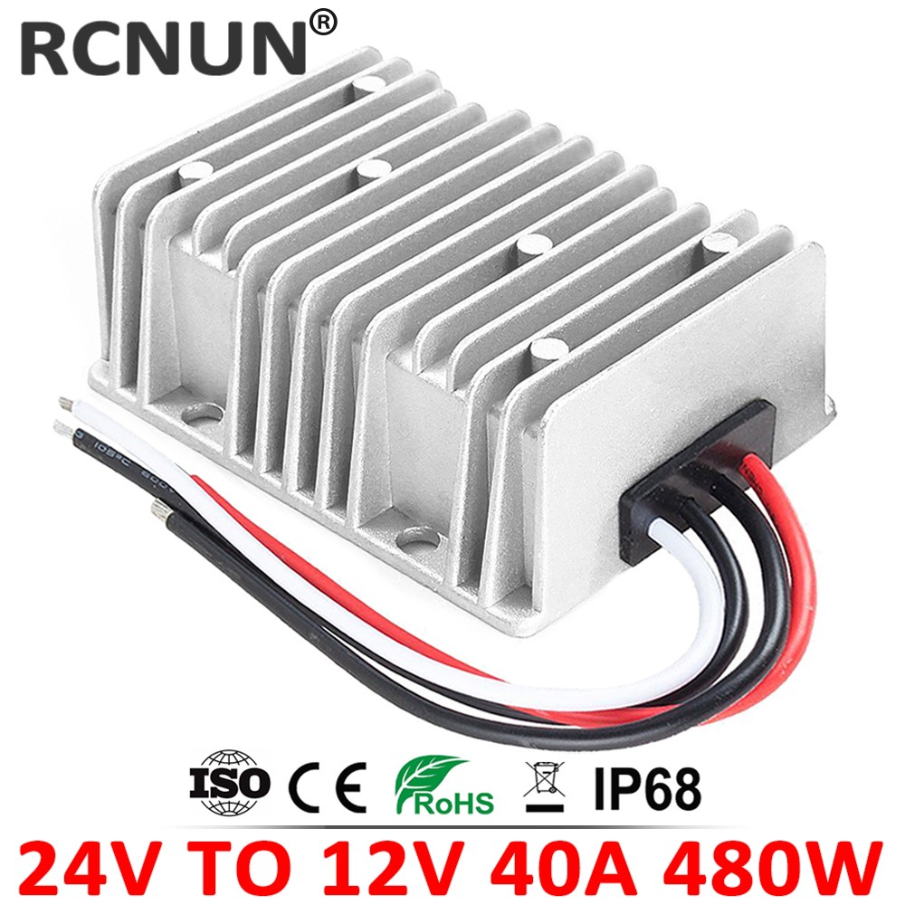 RCNUN - Voltage Converter, 24V to 12V, Voltage Converter, 24V to 13.8V 5A 8A 10A 15A 20A 30A 40 DC