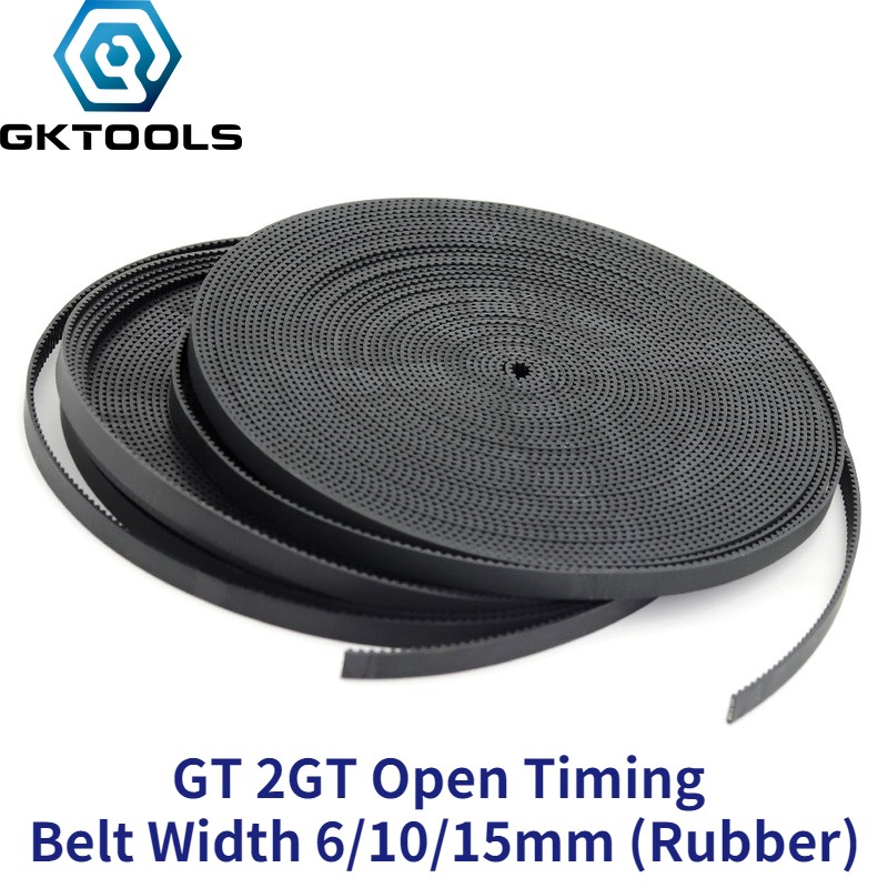 GKTOOLS 2MGT 2M 2GT OPEN synchronous display timing belt 6/9/10/15mm rubber samll backlash GT2 2GT-6/2GT-9/2GT-15 3D printer