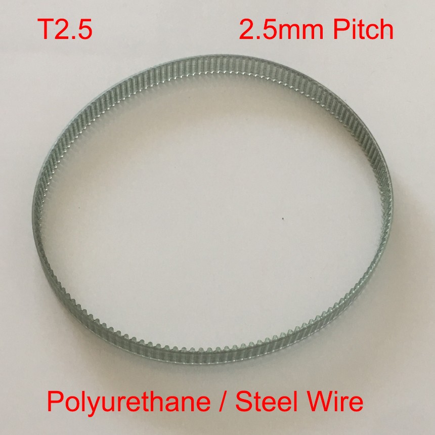 T2.5 145mm 180mm 182.5mm 58 72 73 teeth 6mm 8mm 10mm width 2.5mm pitch polyurethane PU steel wire gear synchronous timing belt