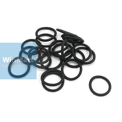 Rubber seal rings, 9mm outer diameter, 1mm diameter, 50pcs, black