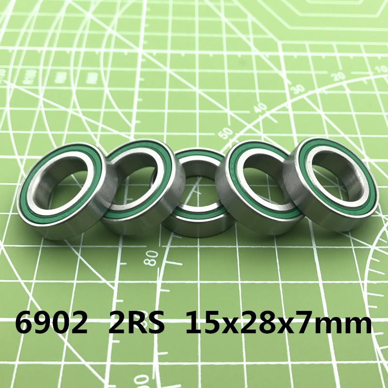 2021 Limited Free Shipping 5pcs 6902-2rs Bearing Abec-3 15x28x7 Mm Metric Thin Section 6902 2rs Ball Bearings 6902rs 61902 Rs