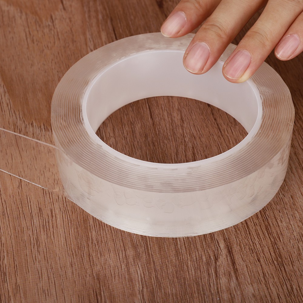 1/2/3/5m Nano Double Sided Tape Transparent Reusable Waterproof Notrace Tape Household Cleaning Gekkotape Tape