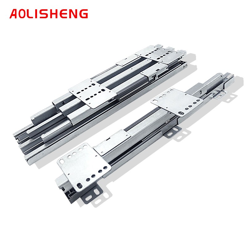 AOLISHENG Deep High Cabinets Heavy Duty Heaven And Earth Guide Sliding Rails Push Pull Cushioning Shock Absorber Drawer Slide