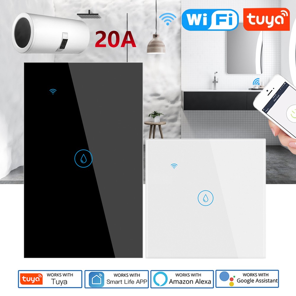 WiFi Smart Switch Water Heater Tuya EU/UK/US/Brazil Standard Luxury Glass Voice Control Touch Alexa Smart Google Home Switches