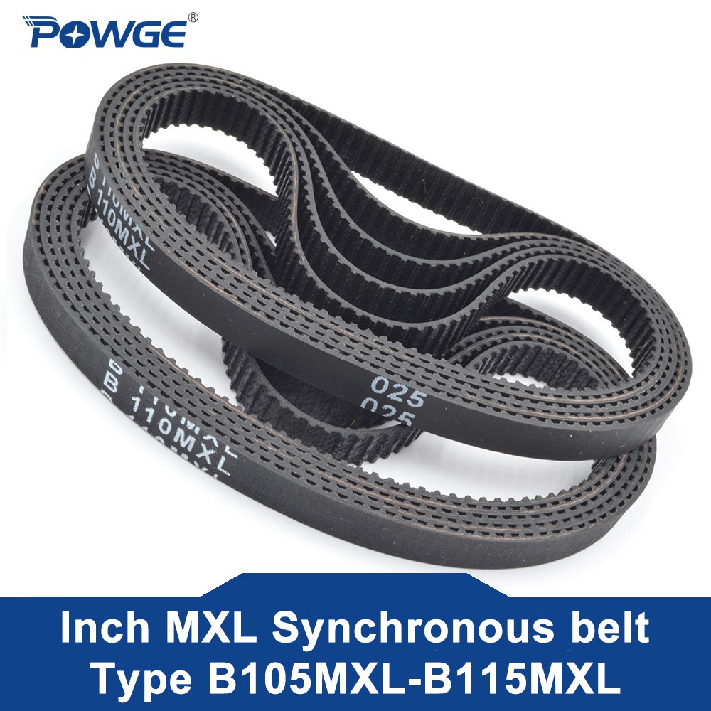 POWGE MXL Synchronous timing belt B105/B106/B107/B108/B109/B110/B111/B112/B113/B114/B115 Width 6.4/9.4mm B105MXL B110MXL B112MXL