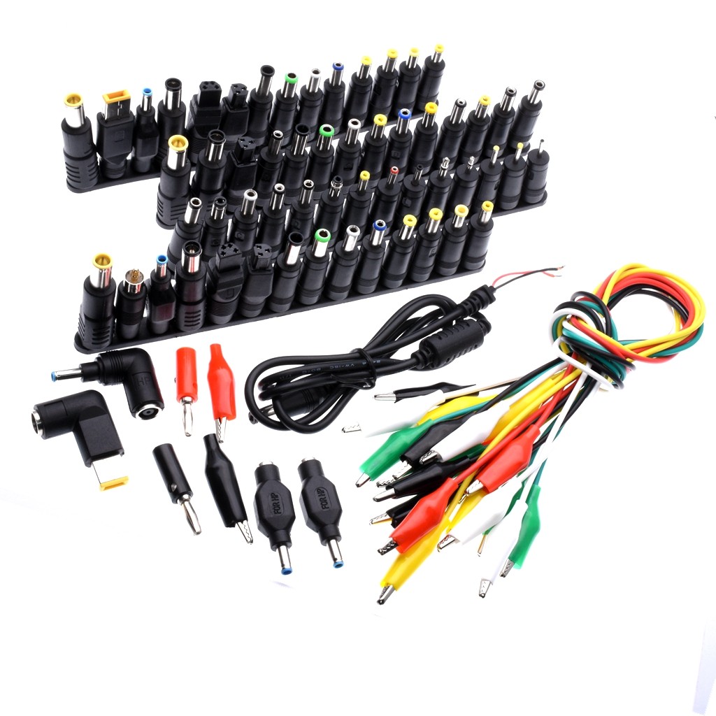 74pcs Universal Laptop DC Power Supply Adapter Connector Plug AC DC Converter Head Jack Charger Connectors Laptop Power Adapte