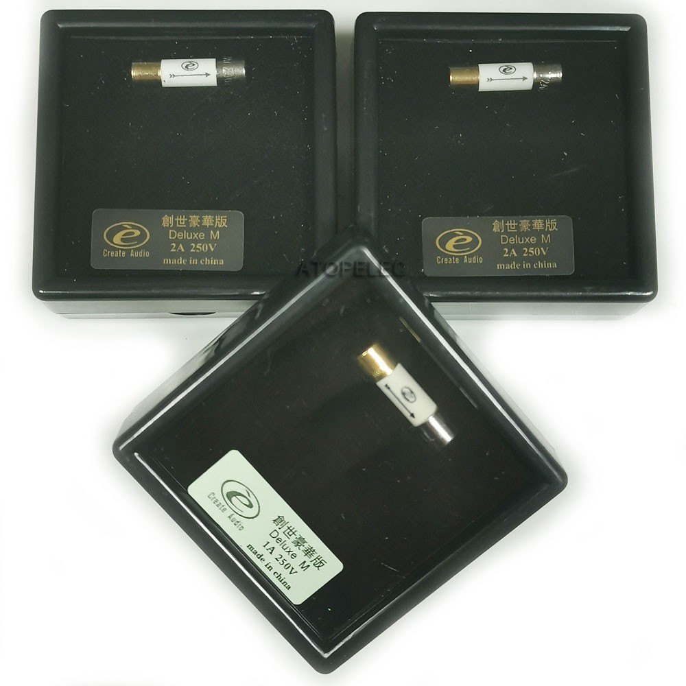 1pc 5x20mm Sound Creation Gold Rhodium Plated Deluxe Luxury Nano Fuse 5mm x 20mm T Type Slow Blow 0.5A/1A/2A/3A/5A/8A 250V