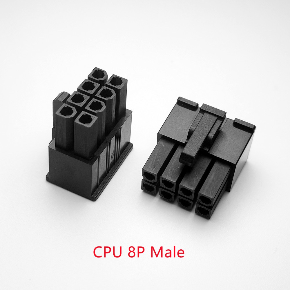 30pcs/1set 4.2mm Black 8P 8PIN Male for PC Computer ATX CPU Power Connector Plastic Shell Housing