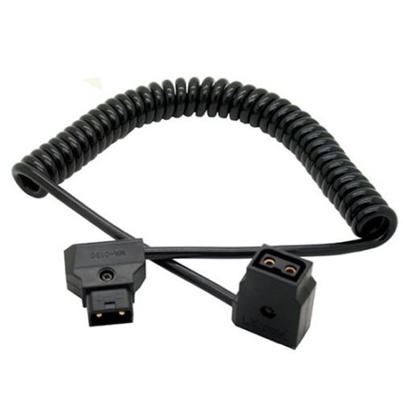 D-TAP 2 Pin Male to Female Coiled Extension Cable for DSLR Rig Anton Battery