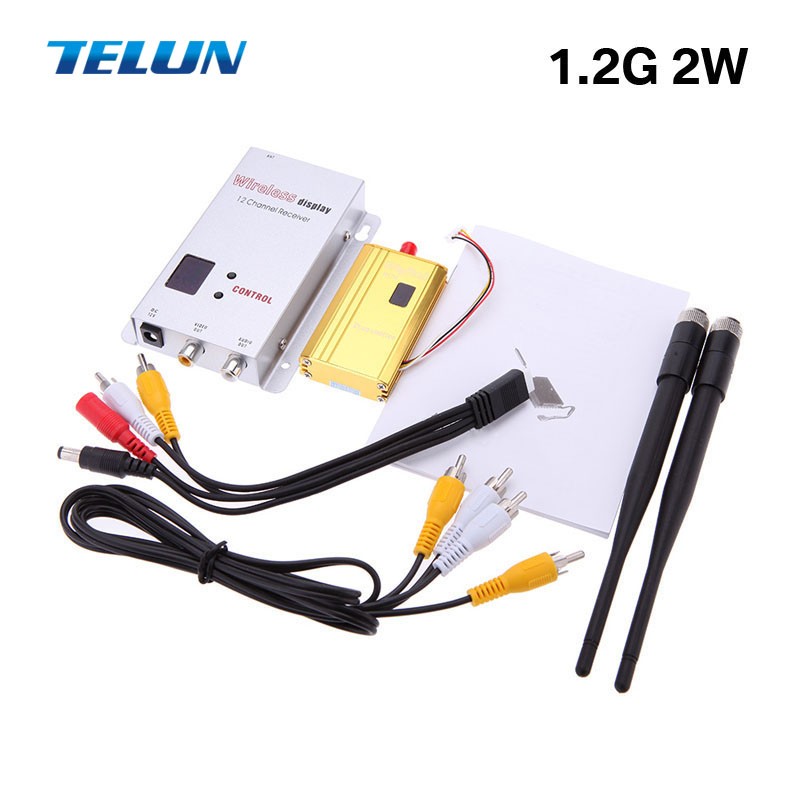 1.2G Hz 8CH 2W 2000mW FPV 1-5km Wireless Distance Audio Video CCTV Receiver Transmitter Partom