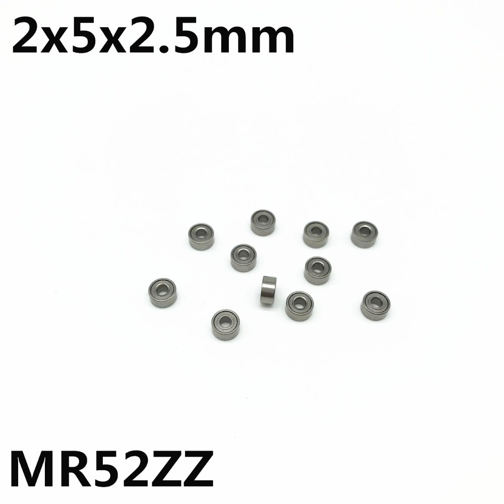 50 Pcs MR52ZZ L-520ZZ 2x5x2.5mm Deep Groove Ball Bearing Miniature Bearings Model Toy MR52Z MR52 Advanced High Quality