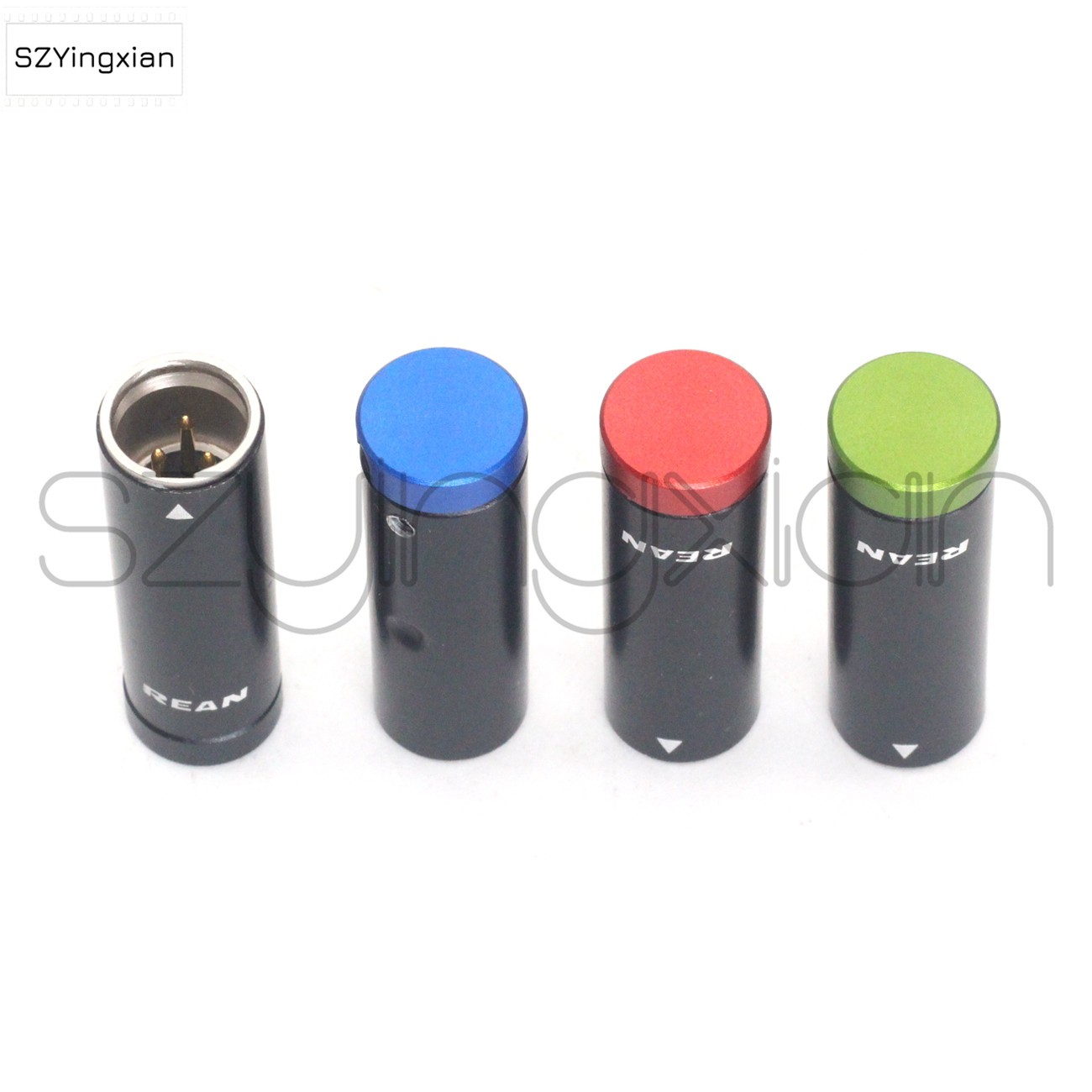 Flat Cover Thin Color Red Blue Green Black Mini XLR TA3M 3 Pin Male Audio Connectors