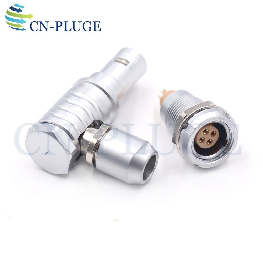 FHG ECG 0B Connectors M09 Series 4Pin Push Pull Self Locking Elbow Connector, widely used in industrial equipment power supply