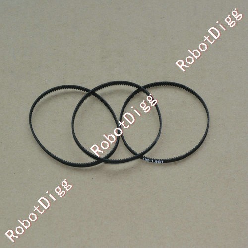 GT1.5 timing belt, closed loop, 3mm width, 195mm length, 130 teeth