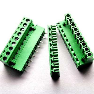 5pcs 5.08mm pitch right angle 9 pin 9 way screw terminal block plug connector