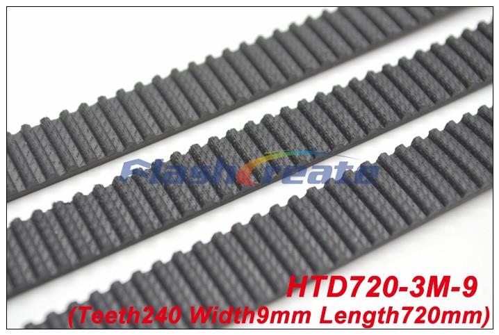 5pcs HTD3M Belt 720 3M 9 Length=720mm Width=9mm Teeth=240 3M Timing Belt Rubber Closed Loop Belt 720-3M Free Shipping