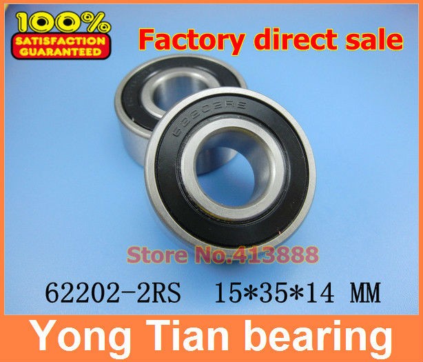 High quality deep groove ball bearing 62202-2RS 15*35*14MM 20pcs/lot free shipping Quality