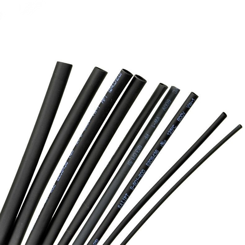 Free shipping 20m/lot 2.5mm dia. PE Heat Shrinkable Tube Black Heat Shrinkable Tube 600V Heat Shrinkable Thin Wall Tubing