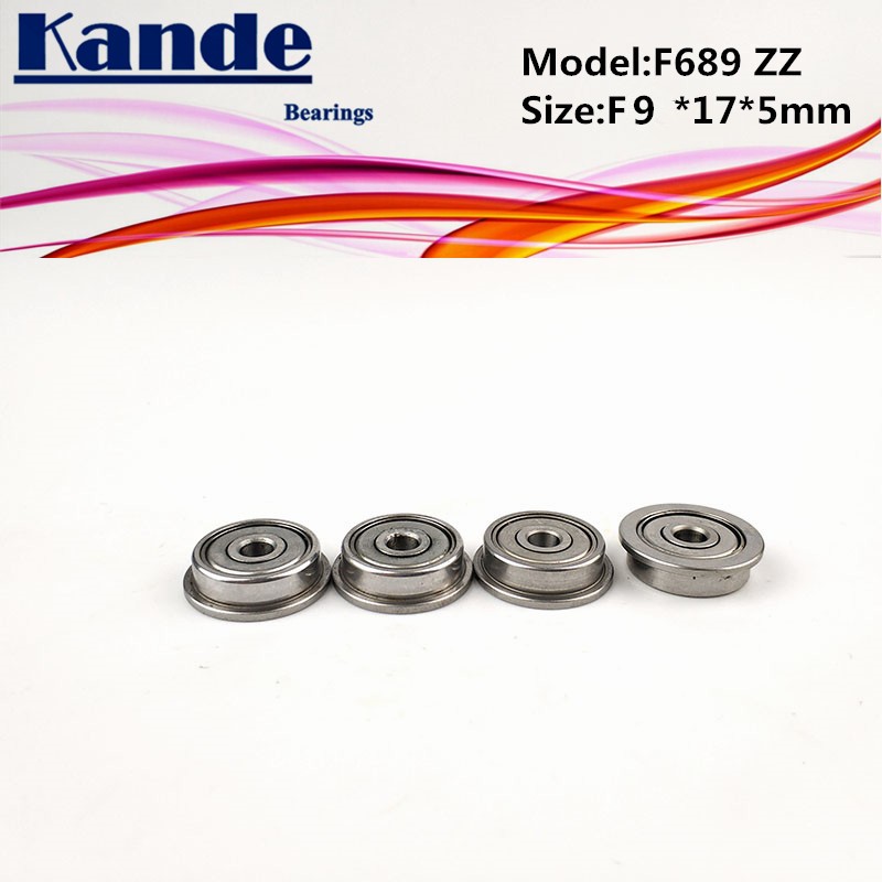 Kande Bearings F689 ZZ 10pcs ABEC-1 F689ZZ F689-2Z Miniautre F689 Ball Bearing F8x6x5mm F689-2Z