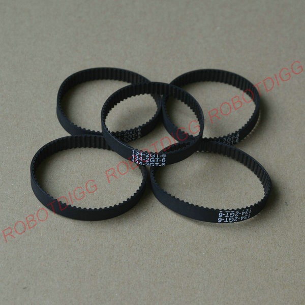 10pcs/lot, MXL timing belt, closed loop, B133MXL B134MXL, 3mm 6mm width