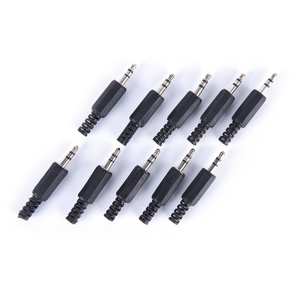 10pcs/5pcs 3.5mm jack plug 3.5 stereo plug black 3.5mm audio jack plug headphone male connector wholesale