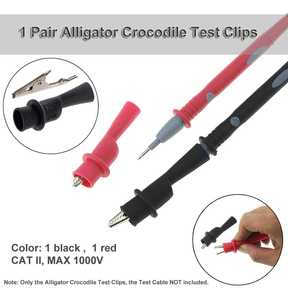 1 Pairs Alligator Alligator Test Clip Clamps For Testing Multi Lead Alligator Clips Electrical Clamp Test Probe Meter