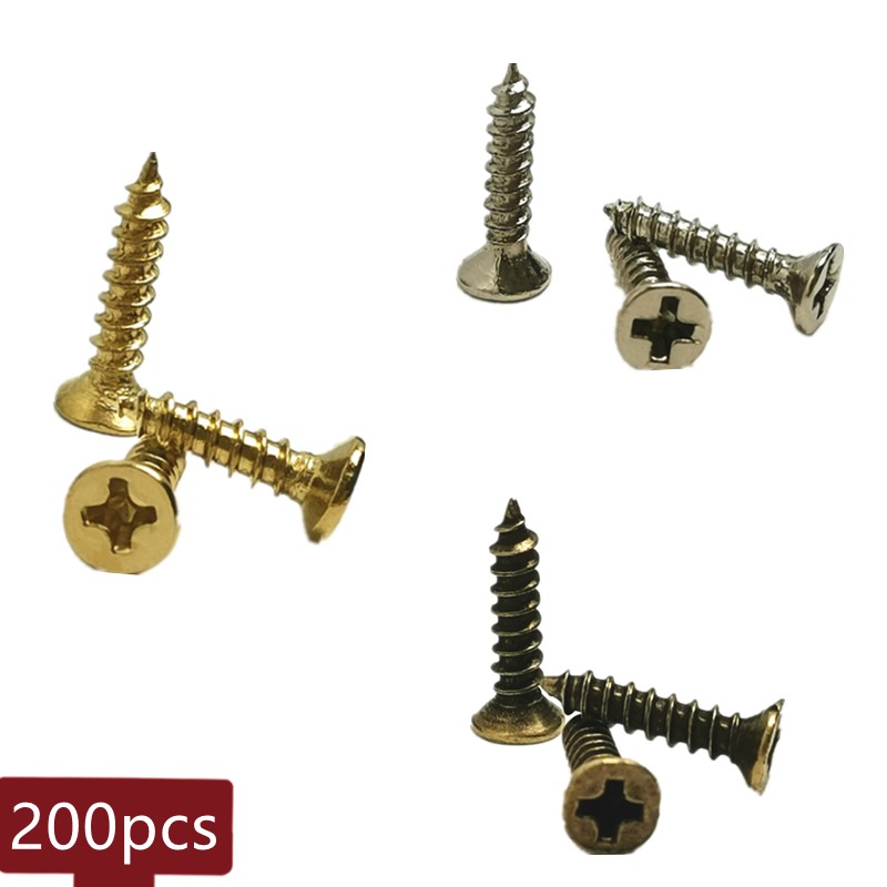 200pcs 2x5mm 2x6mm 2x8mm 2x10mm steel phillips pan round head self tapping screw wood screw