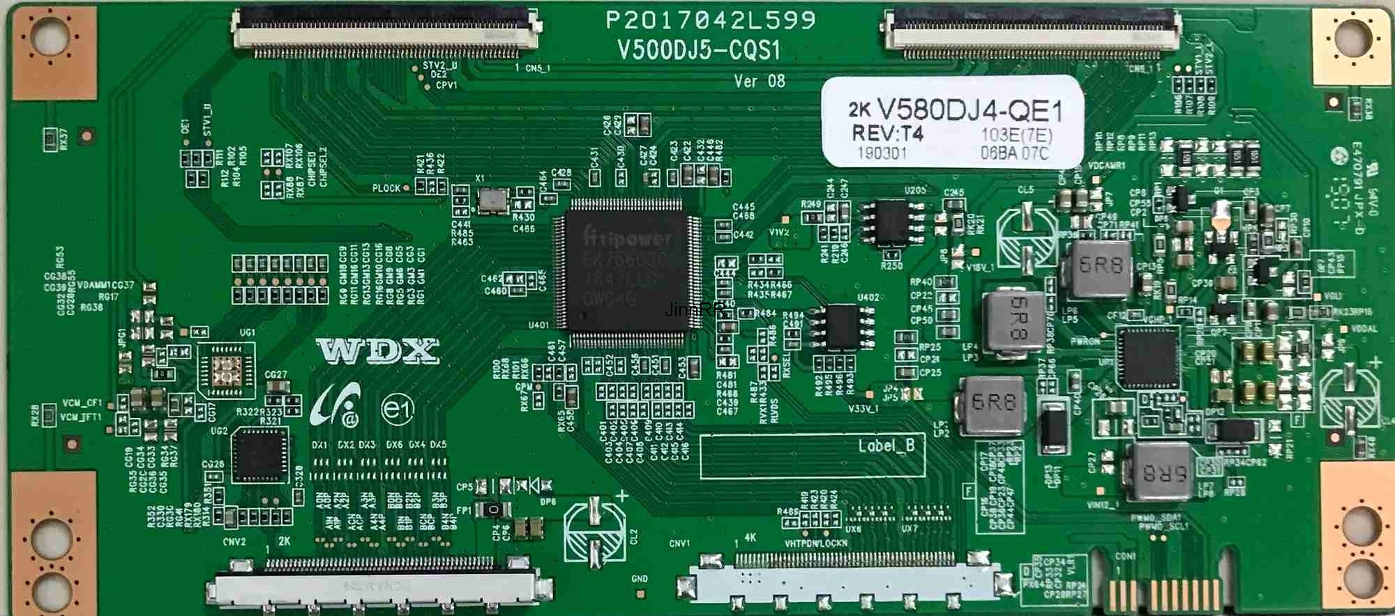 Newly upgraded v500dj5-cqs1 4k to 2 logic board v580dj4-qe1 Rev:T4 assembly