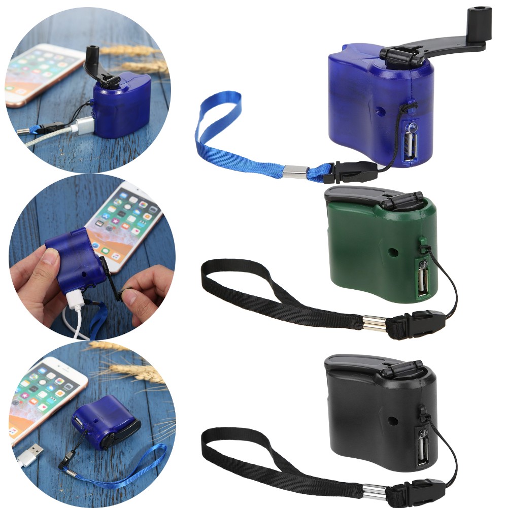 Small Compact Hand Crank Charger Manual Generator Mobile Phone Emergency Charger Usb Charger Survival Outdoor Survival