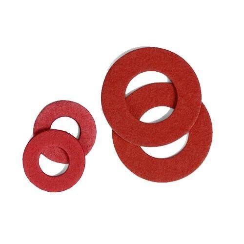 62pcs M6 M6.1 Red Steel Gasket Sealing Ring Washer Washers Flat Sealed Insulation Rings Waterproof Gaskets